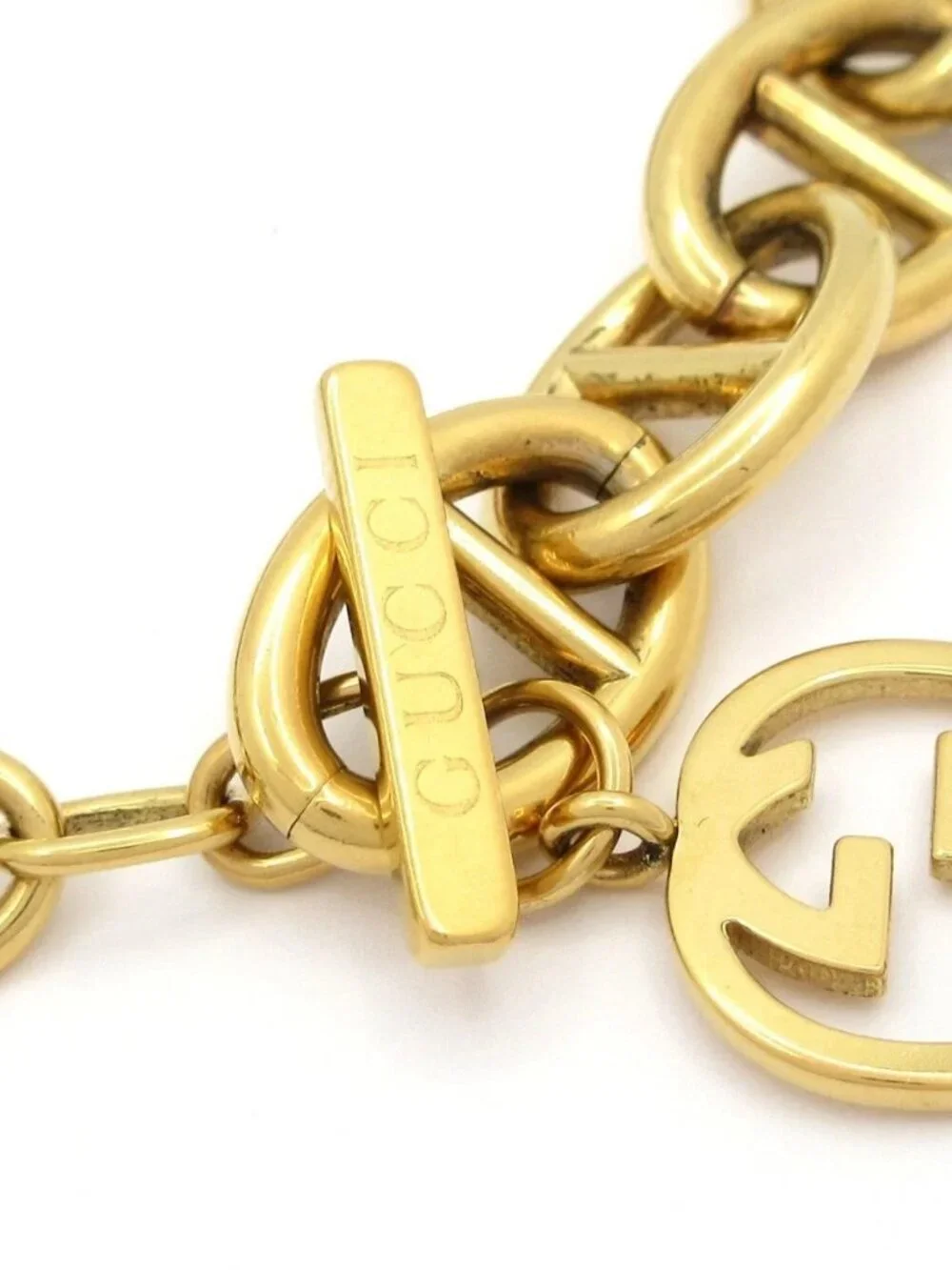 GUCCI Interlocking G Gold Hardware Bracelet - Picture 3 of 4
